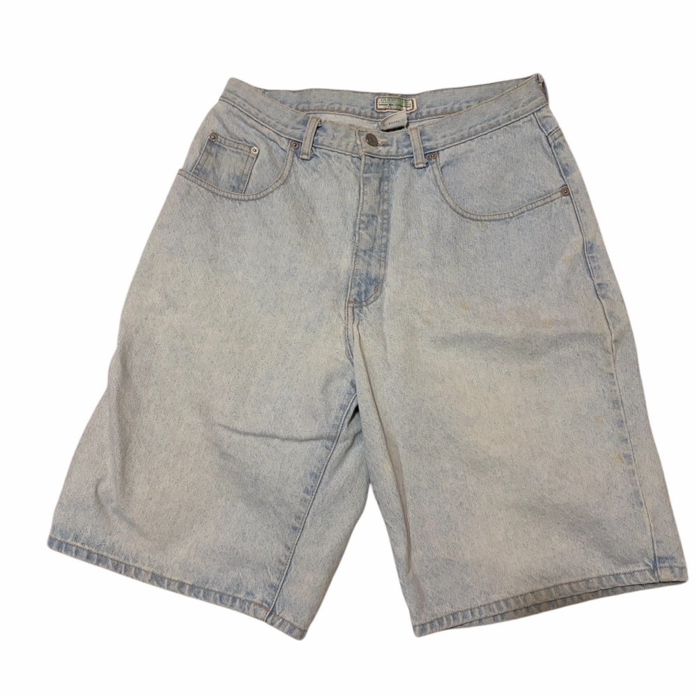 Vintage Guess Authentic Cutoff Bermuda Jean Shorts - Light Blue Wash, Size 33